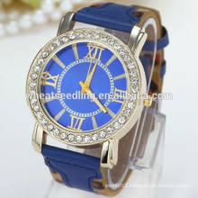 Women rhinestone roman number fancy wrist watch